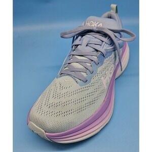 HOKA ONE ONE Bondi 8 Women's Size 9B Blue Purple Running Shoes 1127952 ABSO